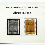 Süposta 1957 Stuttgart bélyeg blokk