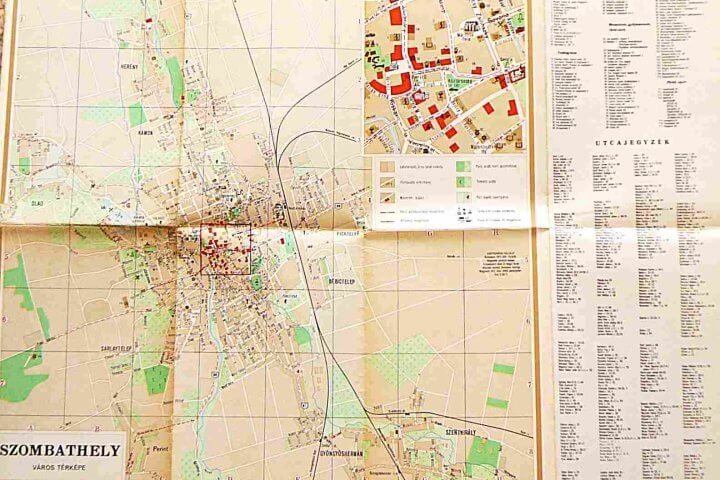 Szombathely térkép 1971