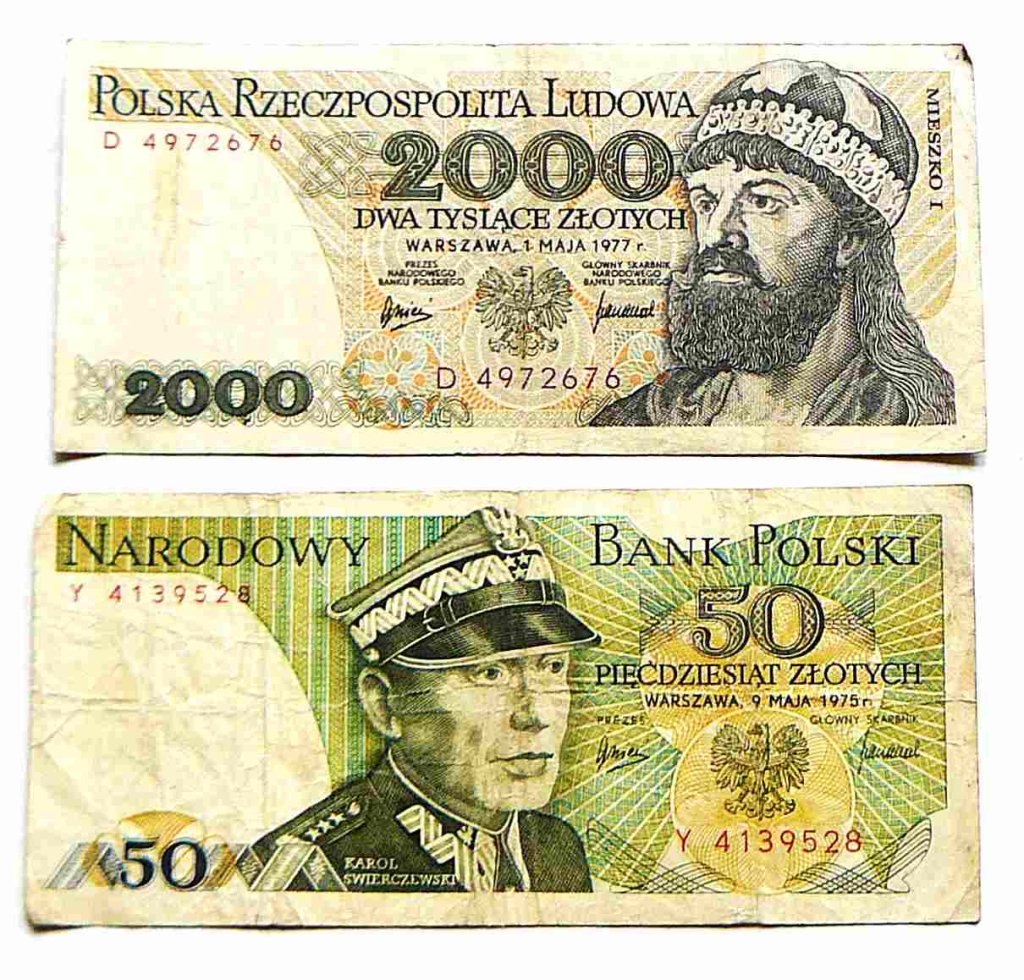 Zloty 1975 77 Lengyelország bankjegy papírpénz 