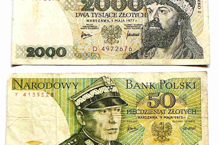 Zloty 1975 77 Lengyelország bankjegy papírpénz