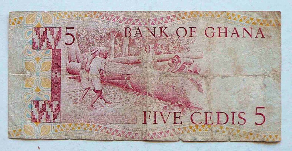 5 Cedis 1982  Ghana papírpénz bankjegy 