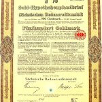 Arany értékpapír 500 aranymárka 1927 Drezda