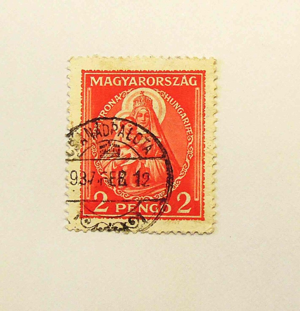 Nagy Madonna bélyeg Csanádpalota bélyegző