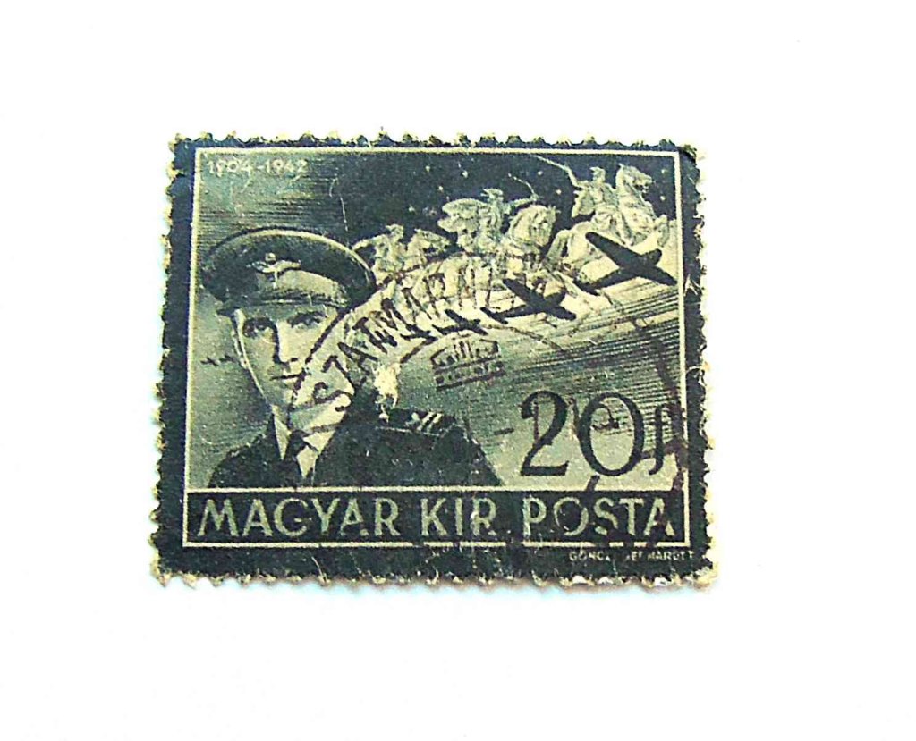 Szatmárnémeti korona bélyegző Horthy repülő emlékbélyeg 1942