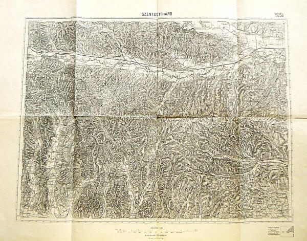 Szentgotthárd környéke régi térkép 1926