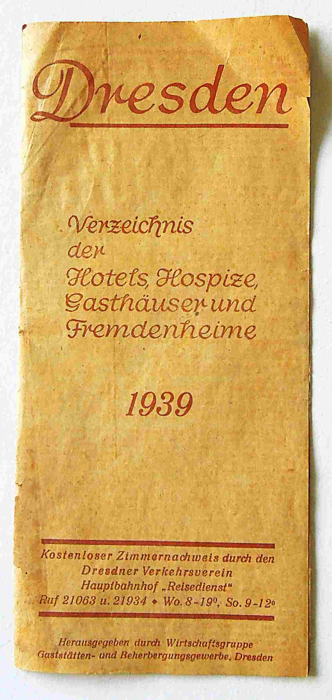 Drezda szállás lista 1939