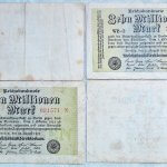 10 tíz millió német márka 1923 Berlin bankjegy papírpénz