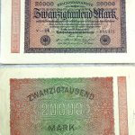 20000 húsz ezer német márka 1923 Berlin bankjegy papírpénz