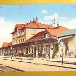 Kecskemét pályaudvar 1910 -es években képeslap