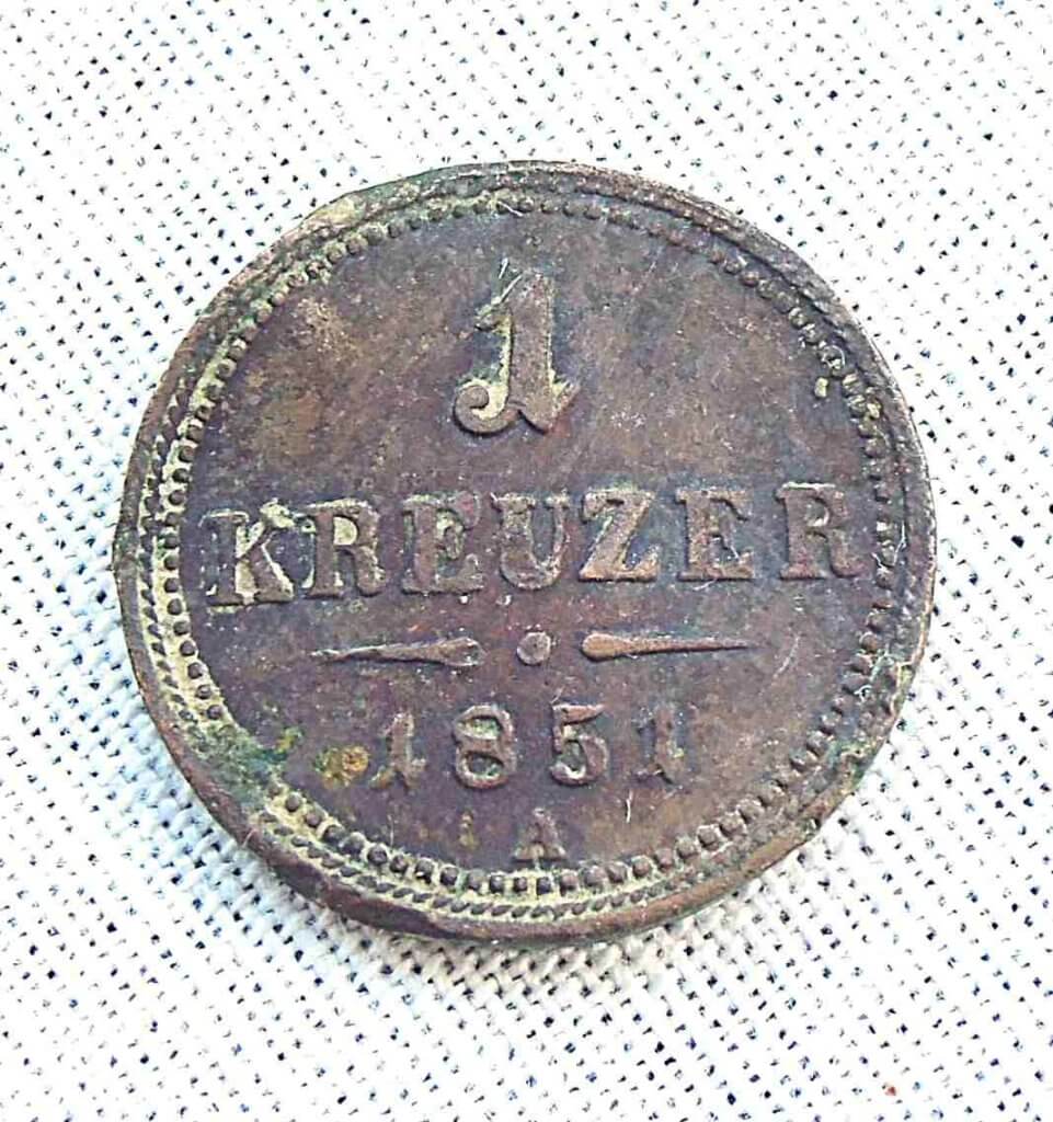 1 egy krajcár kreuzer 1851 fémpénz érme