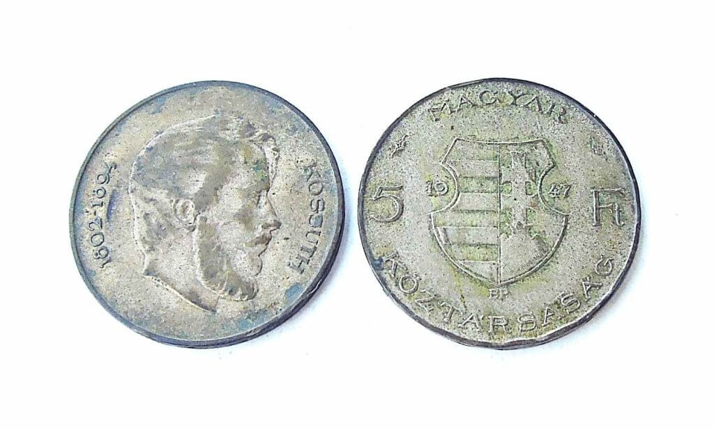 5 öt forint Kossuth 1947 fémpénz érme