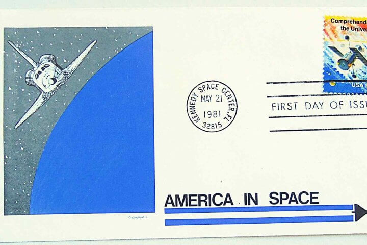 America in space FDC elsőnapi bélyegzés 1981