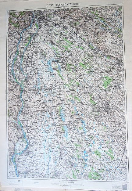 Budapest Kecskemét térkép 1929