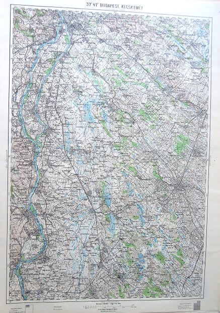 Budapest Kecskemét térkép 1929
