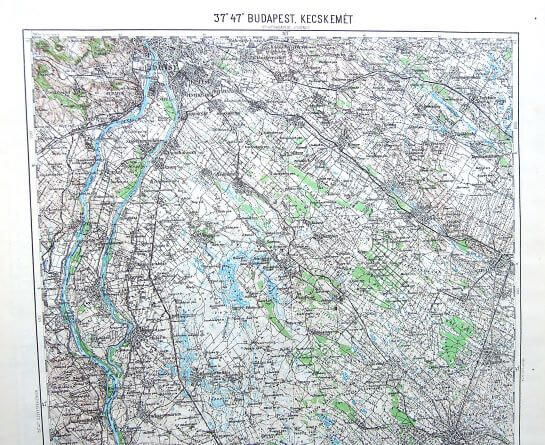 Budapest Kecskemét térkép 1929