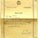 Igazolás 5 éves tervkölcsön nyeremény kötvény 1949