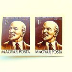 Lenin SZKP XXII. Kongresszus 1961 vágott bélyeg pár