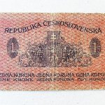 1 Korona Csehszlovákia 1919 bankjegy papípénz