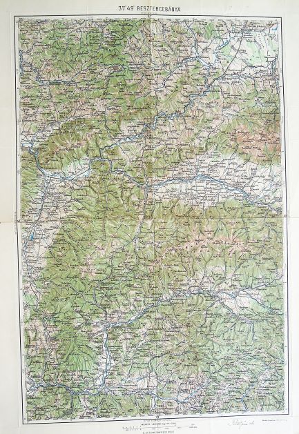 Besztercebánya Zólyom Alacsony Tátra térkép 1918