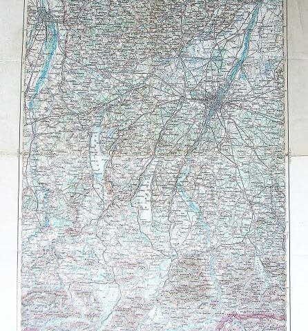 München Ausburg régi térkép 1922
