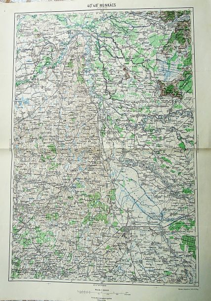 Munkács Beregszász Nyírbátor Nagykároly térkép 1924