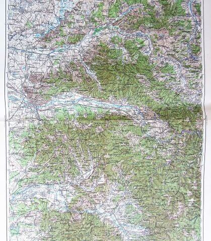 Nagyvárad Belényes Erdély régi térkép 1936