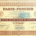 Paris Foncier 1925 régi francia részvény