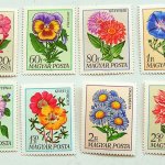 Virág bélyeg sor csomag postatiszta No3