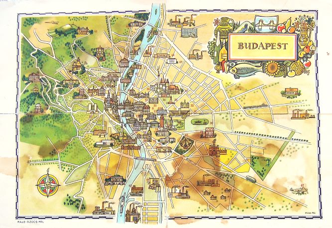 Budapest régi panoráma kép látnivalók