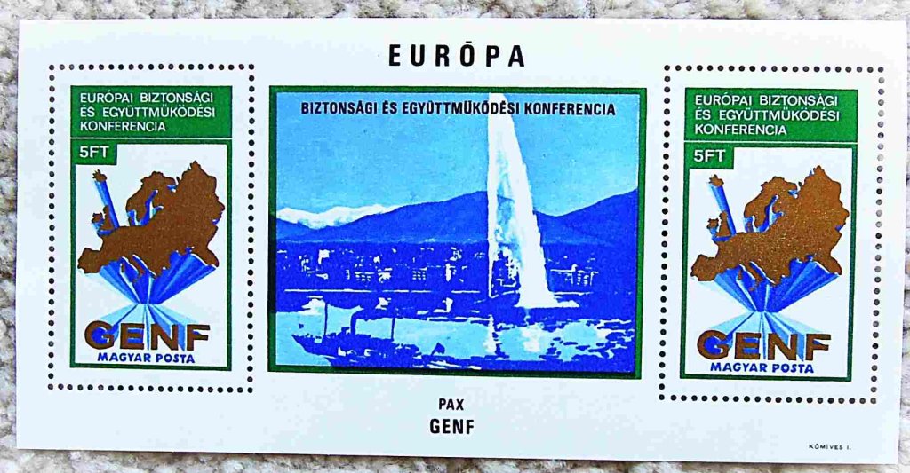 EU Biztonsági Együttműködési Konferencia Genf bélyeg blokk