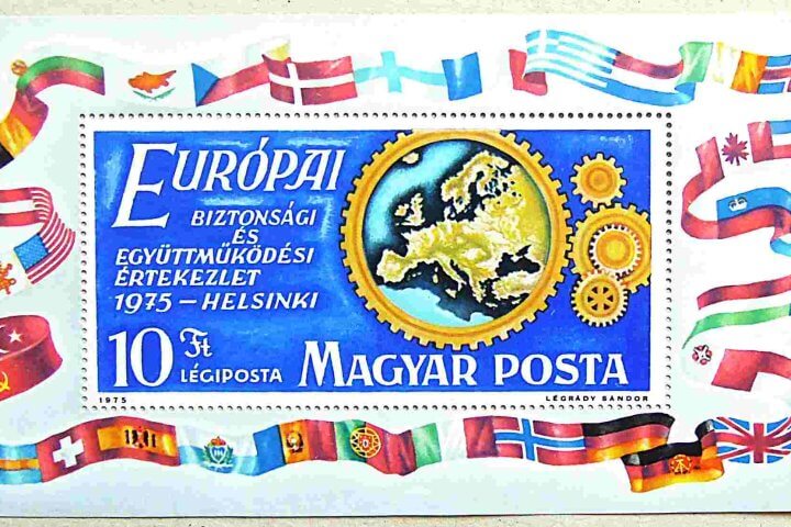 Európai Biztonság Értekezlet 1975 Helsinki bélyeg blokk