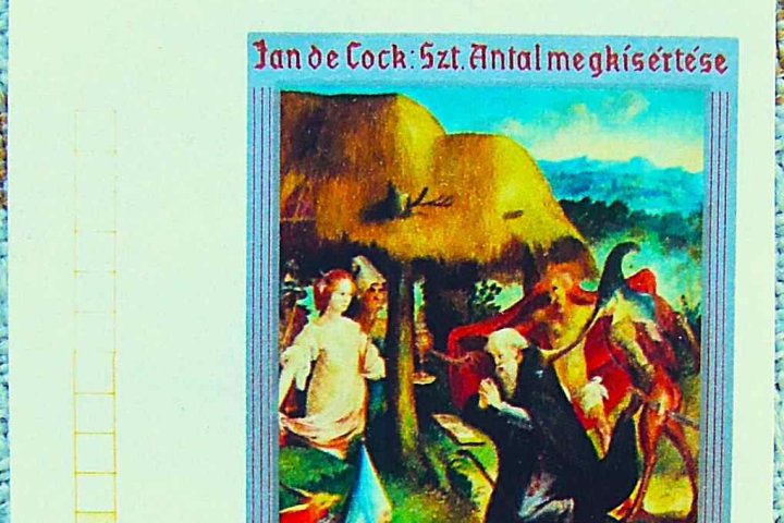 Jan de Cock Szt Antal megkisértése bélyeg