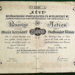 KÉVE Hitelintézet RT részvény 1924 25000 korona
