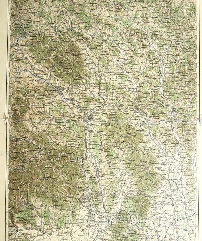 Kassa Eperjes Bártfa környéke régi térkép 1899