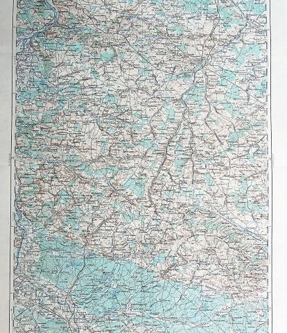Lublin környéke Lengyelország régi térkép 1914