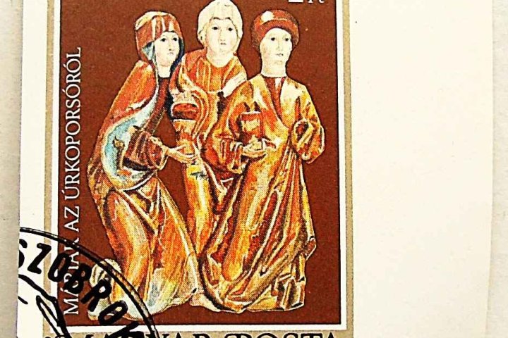 Mária az úrkoporsóról vágott bélyeg