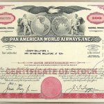 Pan Am USA légitársaság 1968 részvény