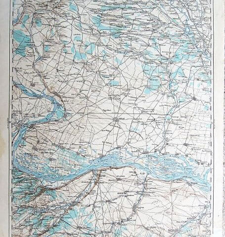 Vidin környéke Bulgaria régi térkép 1916