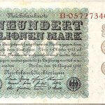 100 százmillió márka 1923 Berlin bankjegy papírpénz