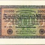 20000 húsz ezer német márka Berlin 1923 német bankjegy papírpénz