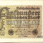 500 ötszáz millió márka 1923 Berlin német bankjegy papírpénz Reichsbanknote