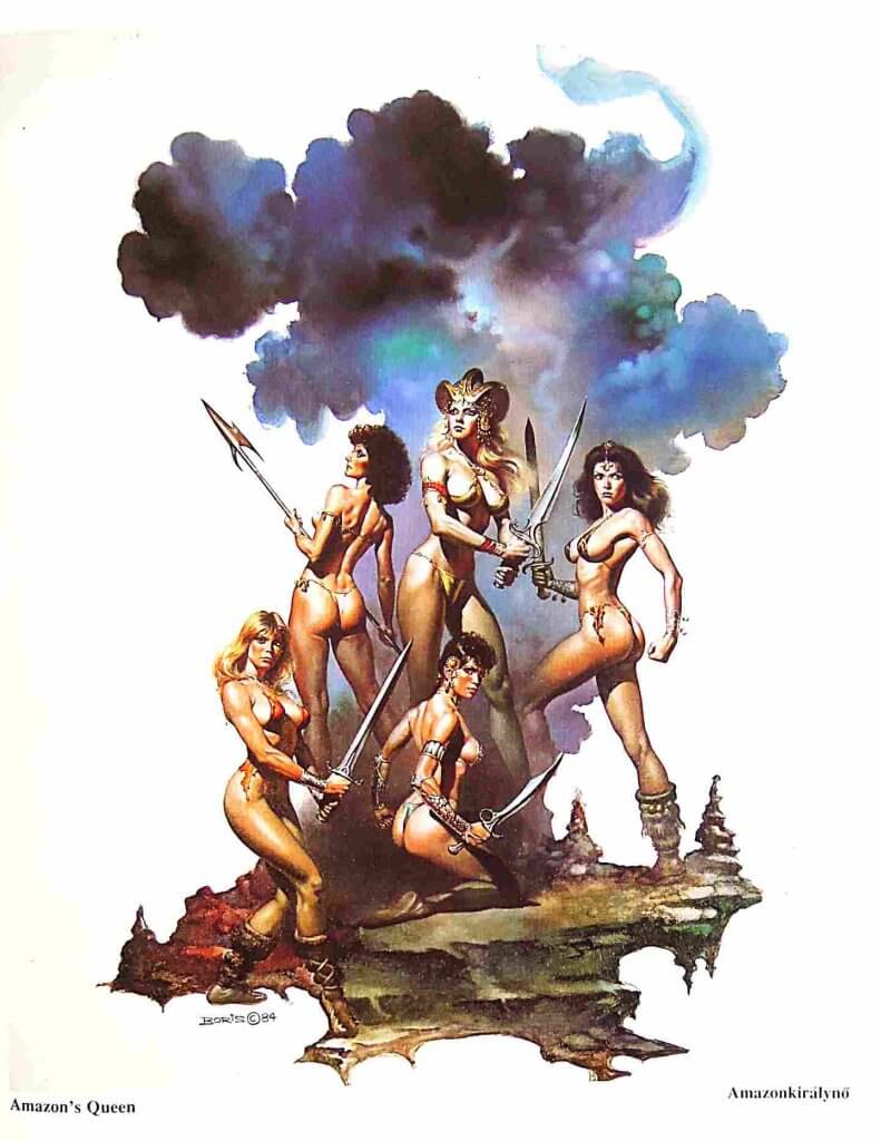 Boris Vallejo Amazonkirálynő mini plakát 