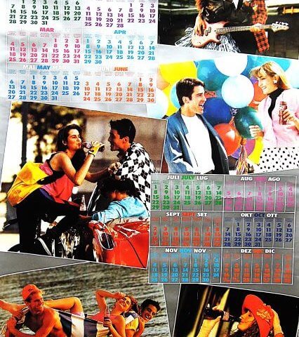 Coca Cola 1990 naptár plakát poszter
