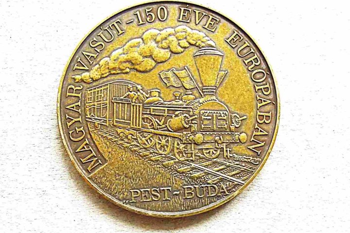 Magyar Vasút 150 éve Európában 1996 emlékérem