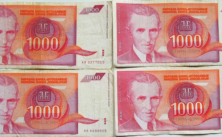 1.000 dinár 1992 Jugoszlávia papír pénz bankjegy