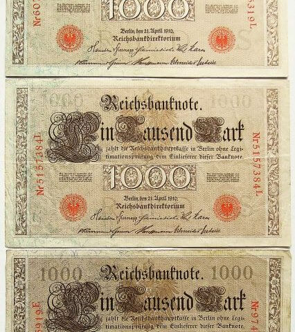 1000 ezer német márka Berlin 1910 papírpénz bankjegy