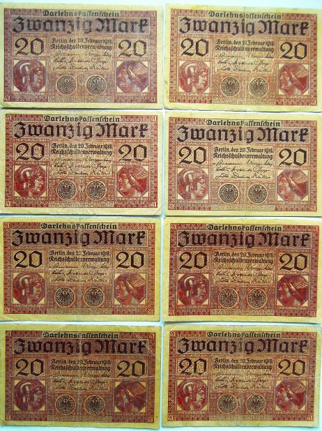 20 húsz német márka 1920 Berlin bakjegy papírpénz