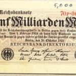 5 öt milliárd német márka 1923 Berlin bankjegy papírpénz
