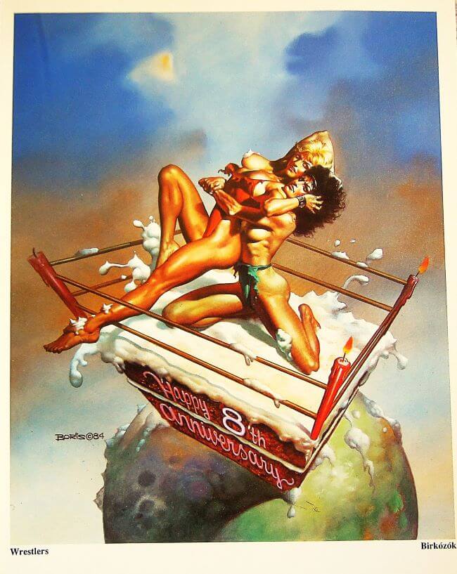 Boris Vallejo Birkózók mini plakát