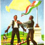 Irredenta képeslap VIII Magyar erő sorompót tör